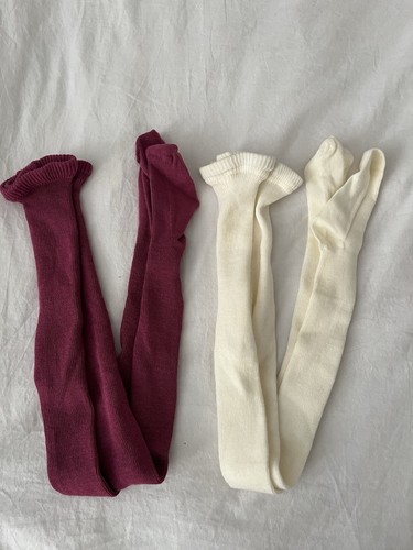 Strumpfhosen lila und creme - 2,